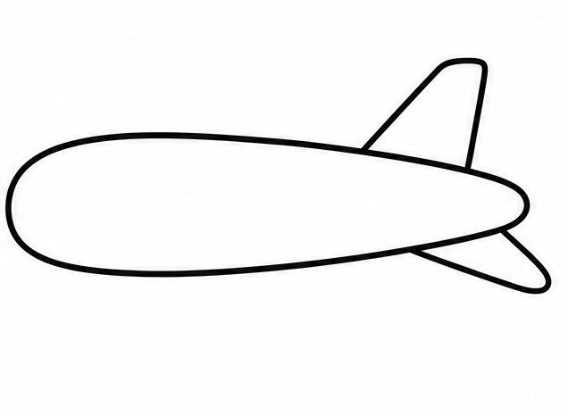 How to draw airplane — step 3