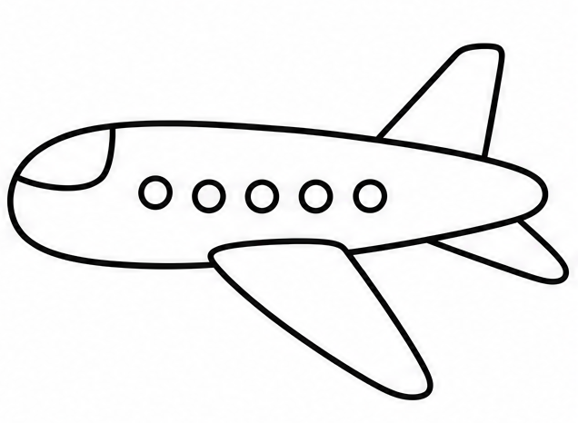 How to draw airplane — step 6