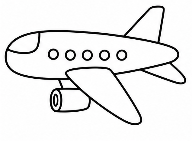 How to draw airplane — step 7