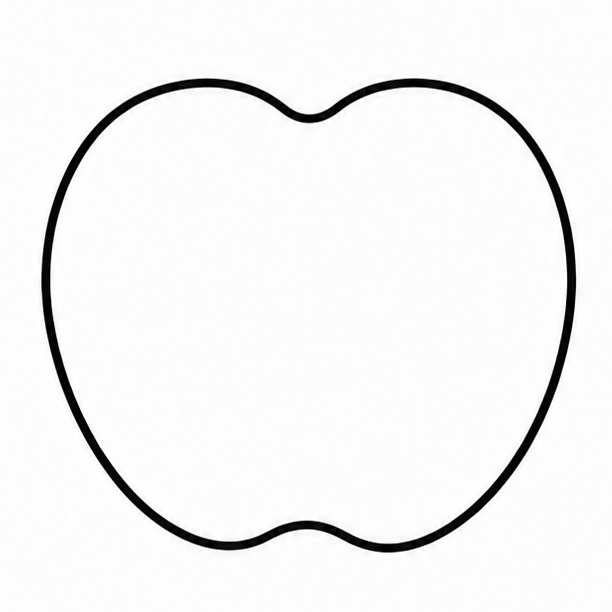 How to draw apple — step 3