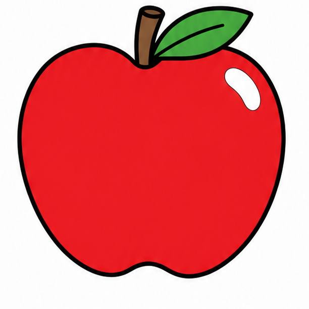 how to draw an apple finished drawing