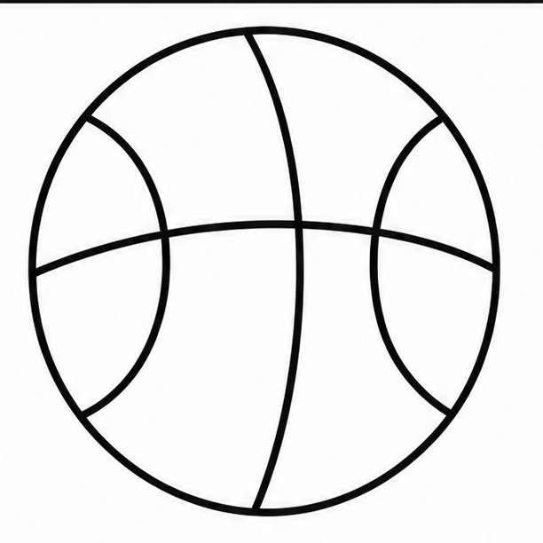 How to draw basketball — step 5