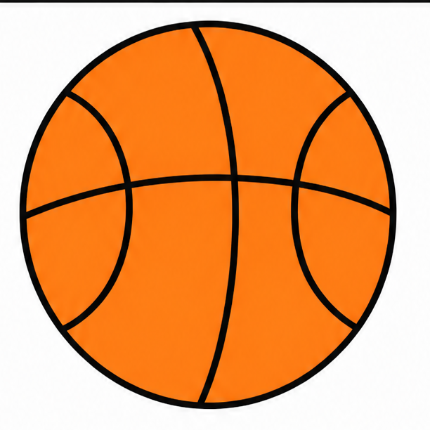 how to draw a basketball finished drawing