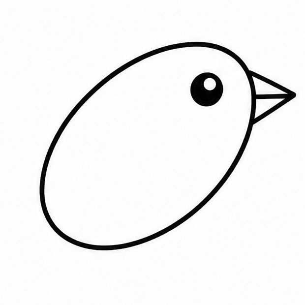 How to draw bird — step 3