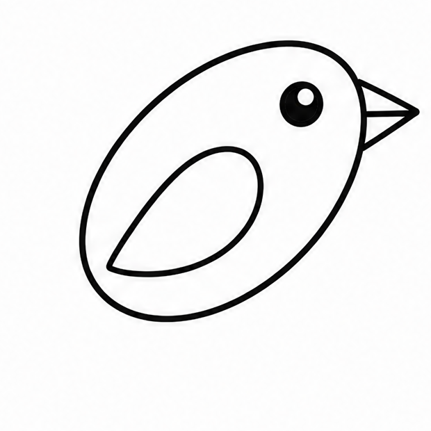 How to draw bird — step 4
