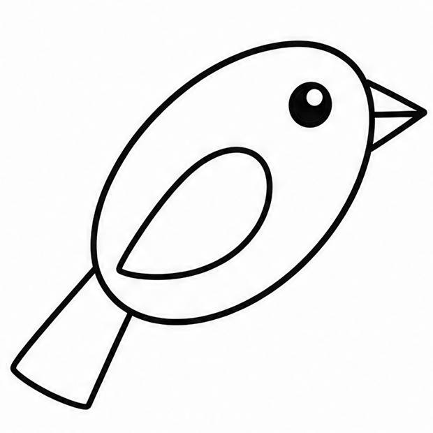 How to draw bird — step 5
