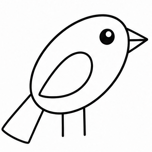 How to draw bird — step 6
