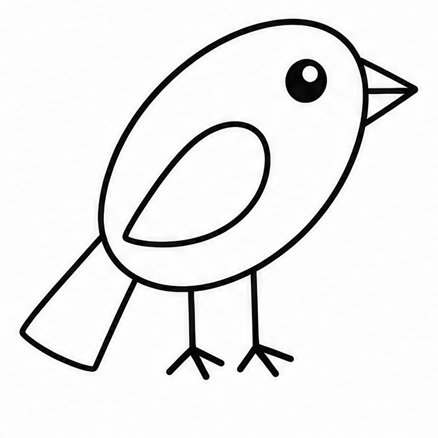 How to draw bird — step 7