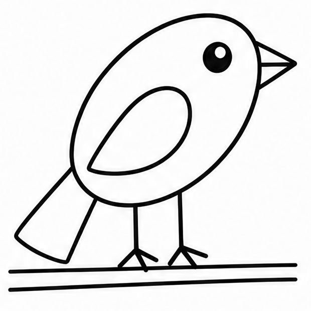 How to draw bird — step 8