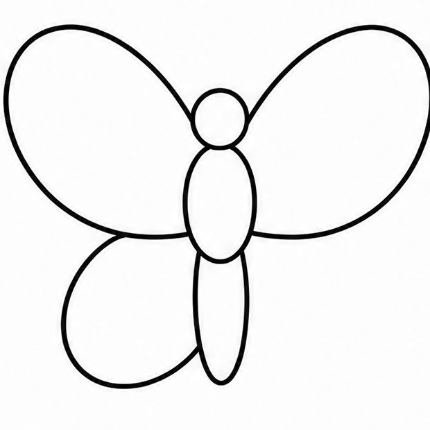 How to draw butterfly — step 4