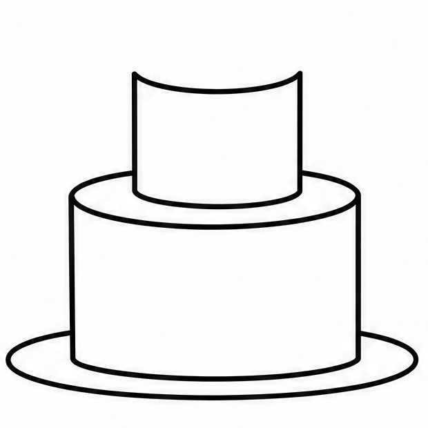 How to draw cake — step 4