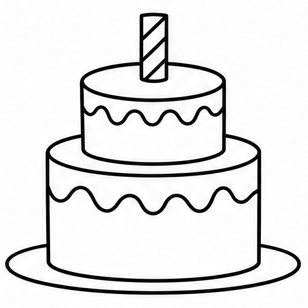How to draw cake — step 7