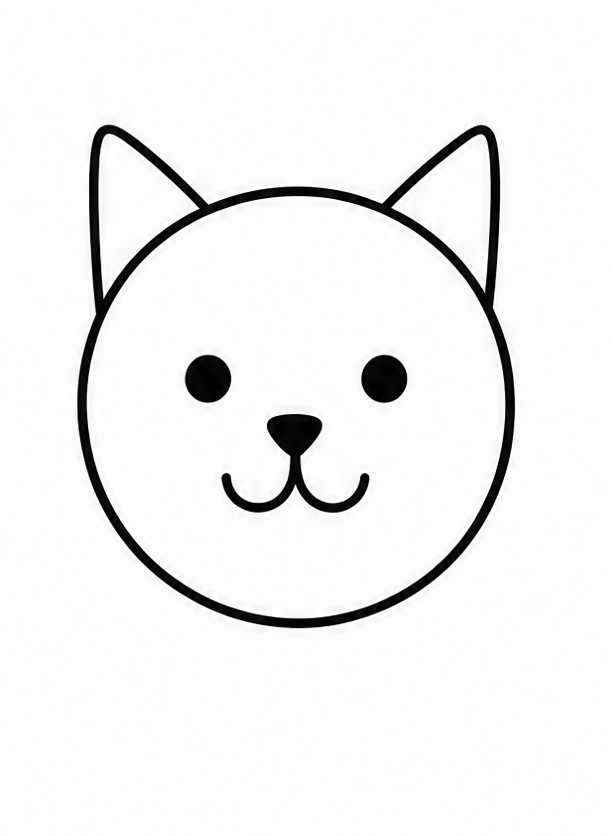 How to draw cat — step 3