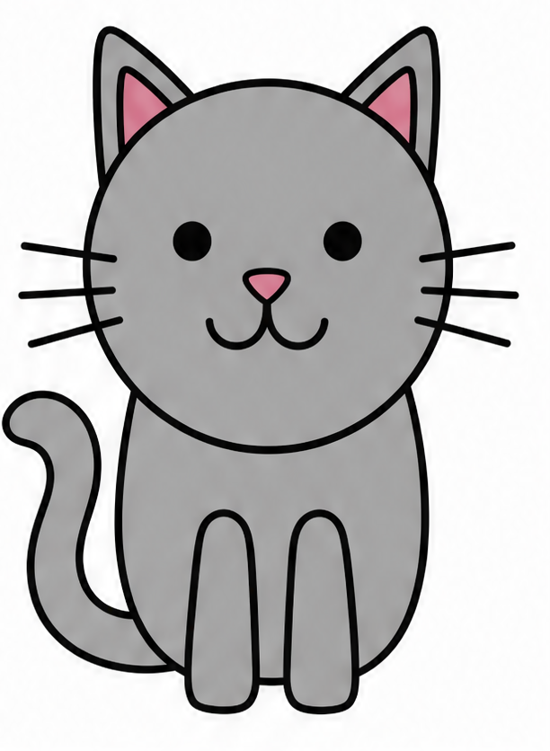 how to draw a cat finished drawing