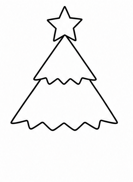 How to draw christmas tree — step 3