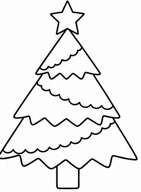 How to draw christmas tree — step 6