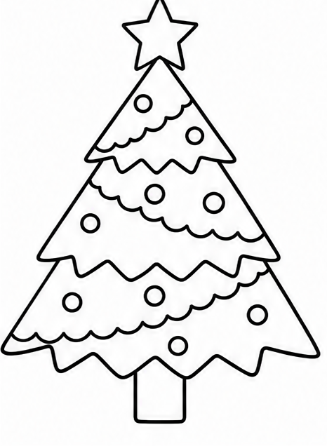 How to draw christmas tree — step 7