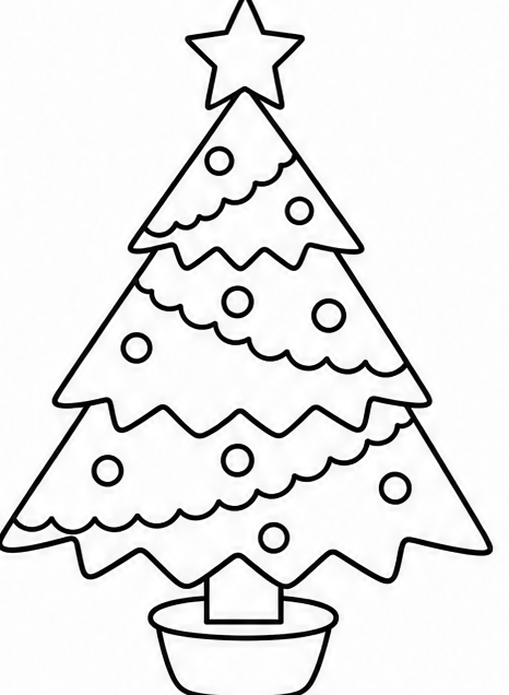 How to draw christmas tree — step 8