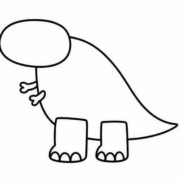 How to draw dinosaur — step 6