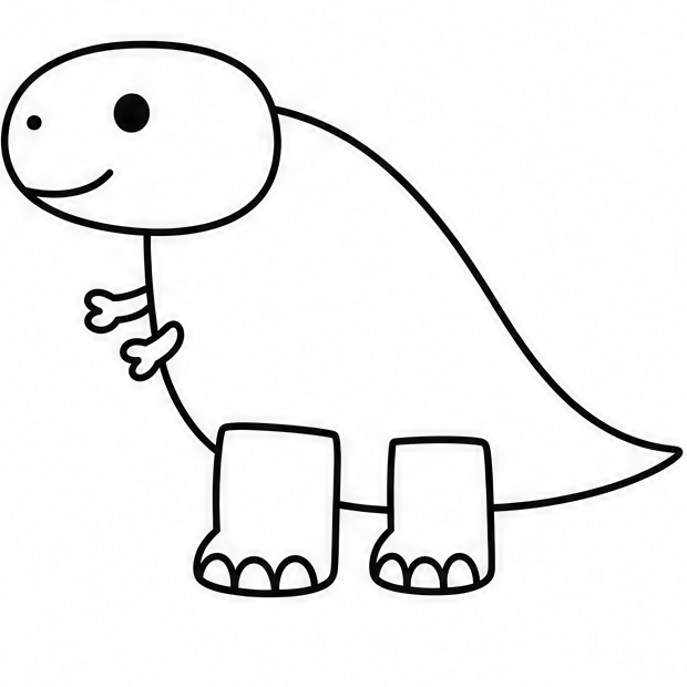 How to draw dinosaur — step 7