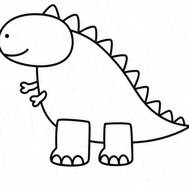 How to draw dinosaur — step 8