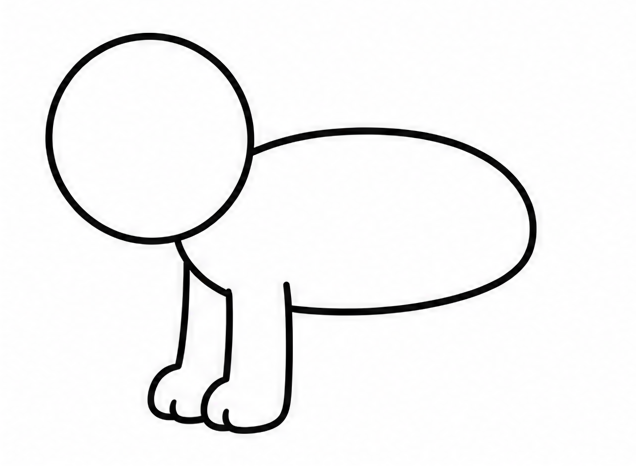 How to draw dog — step 4