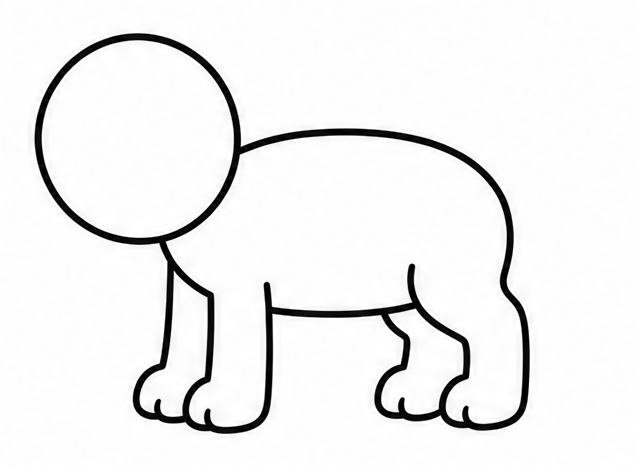 How to draw dog — step 5