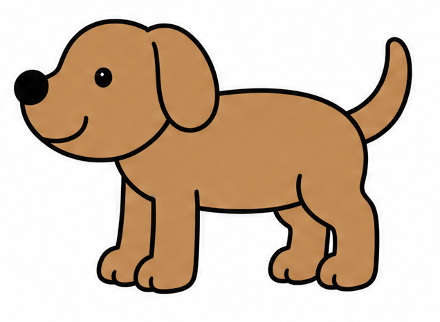 how to draw a dog finished drawing