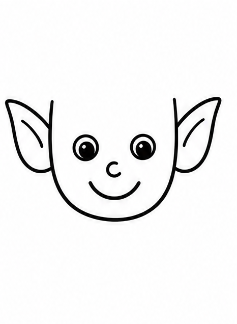 How to draw elf — step 3