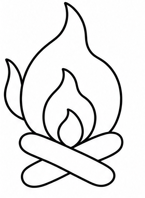 How to draw fire — step 7