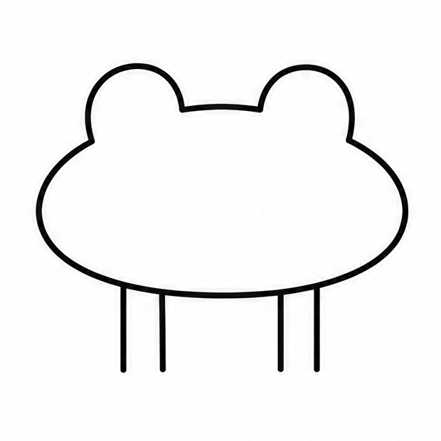 How to draw frog — step 4