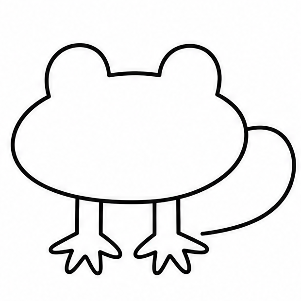How to draw frog — step 6