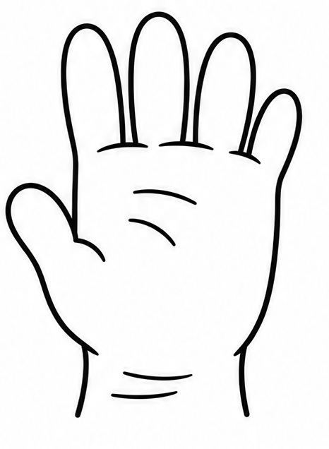 How to draw hands — step 8
