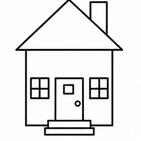How to draw house — step 10