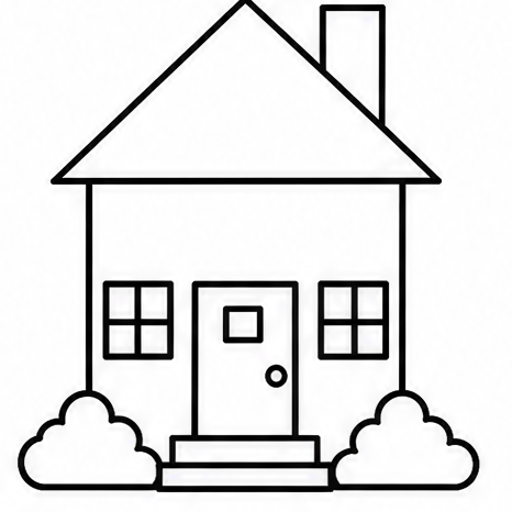 How to draw house — step 11
