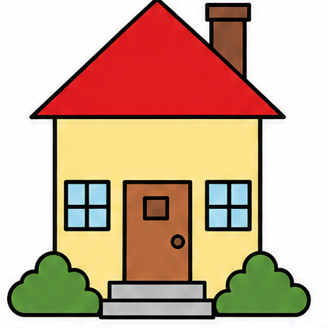 how to draw a house finished drawing