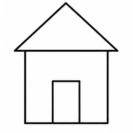 How to draw house — step 4