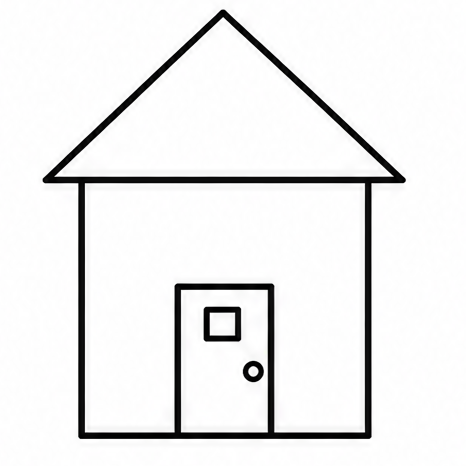 How to draw house — step 5
