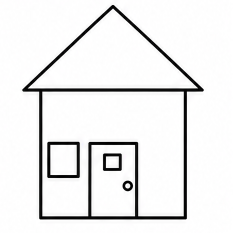 How to draw house — step 6