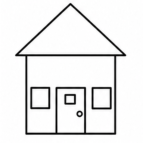 How to draw house — step 7