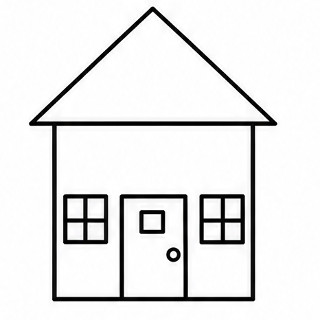 How to draw house — step 8