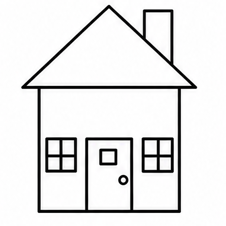How to draw house — step 9