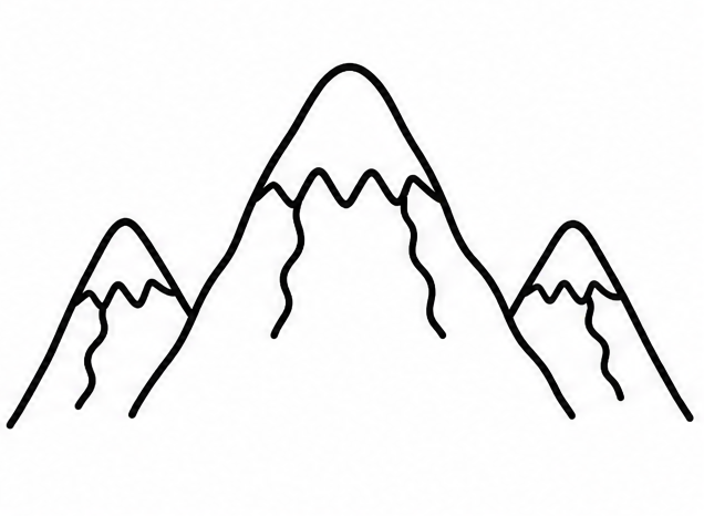 How to draw mountains — step 6