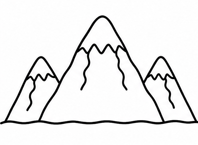 How to draw mountains — step 7