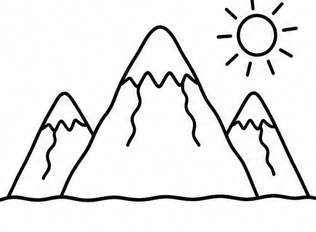 How to draw mountains — step 8