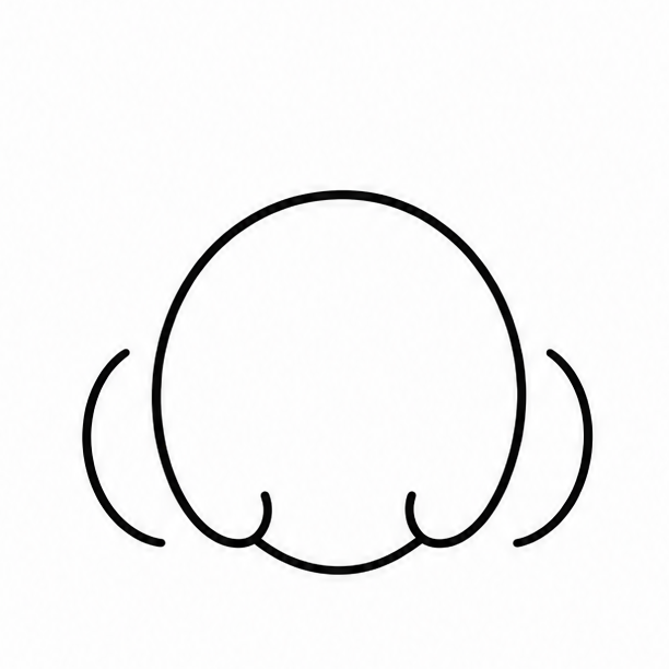 How to draw nose — step 3