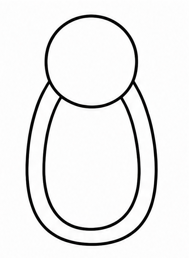 How to draw penguin — step 3