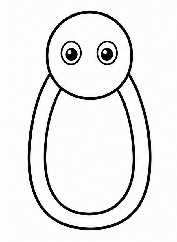 How to draw penguin — step 4
