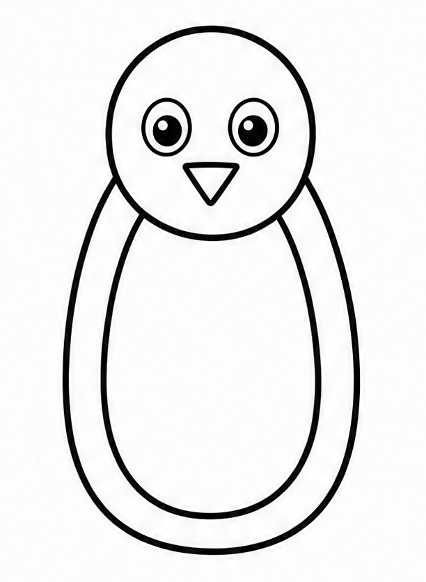 How to draw penguin — step 5