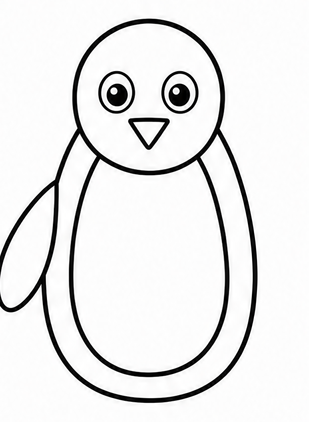 How to draw penguin — step 6